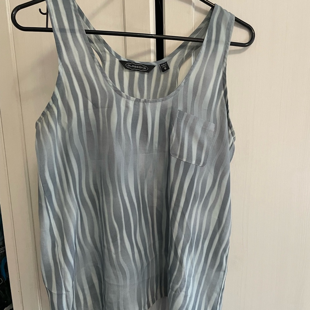 Gray Zebra Print Women's Top